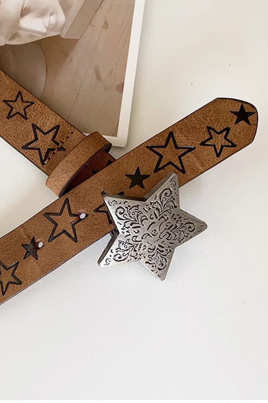 Star Embellished Western Belt