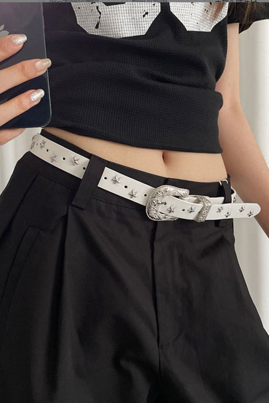 Star Studded Western Buckle Belt