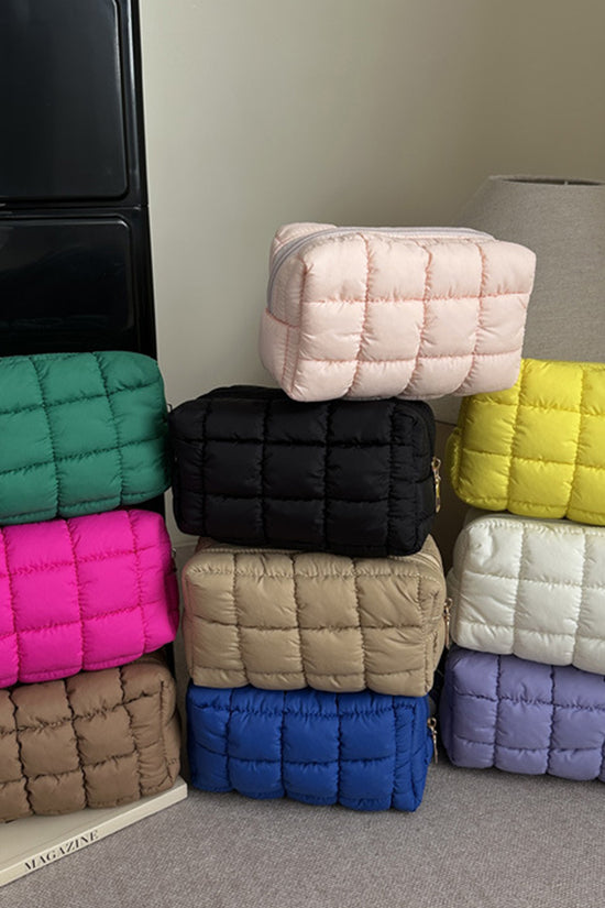 Quilted Compact Toiletry Bag