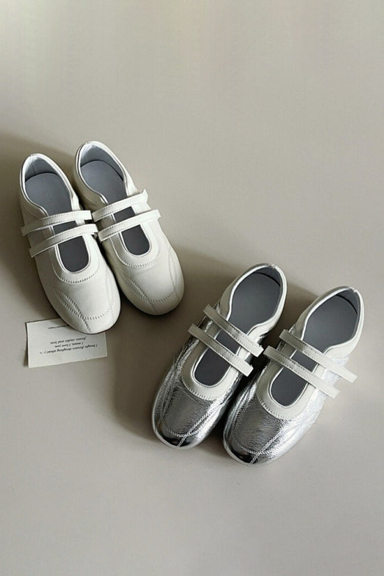 Contemporary Velcro Strap Flats
