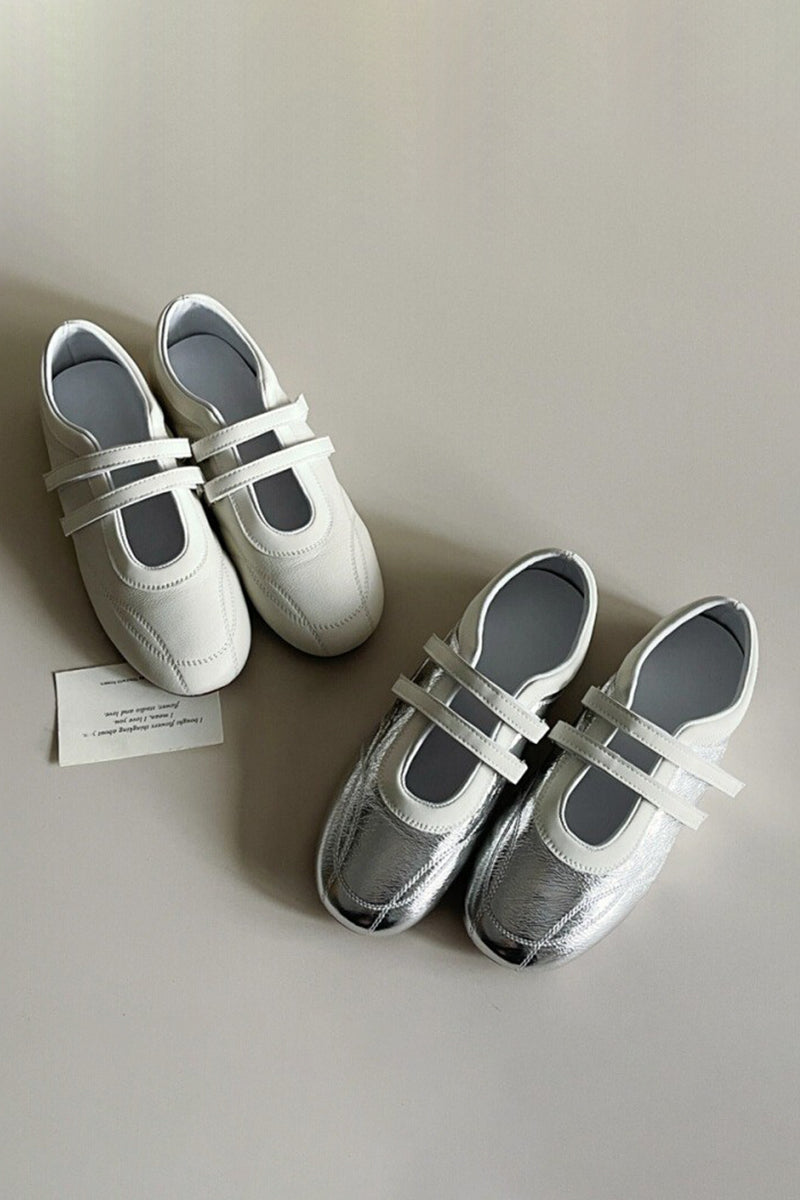 Contemporary Velcro Strap Flats