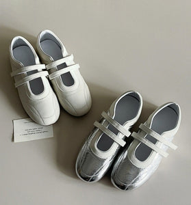 Contemporary Velcro Strap Flats