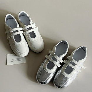 Contemporary Velcro Strap Flats