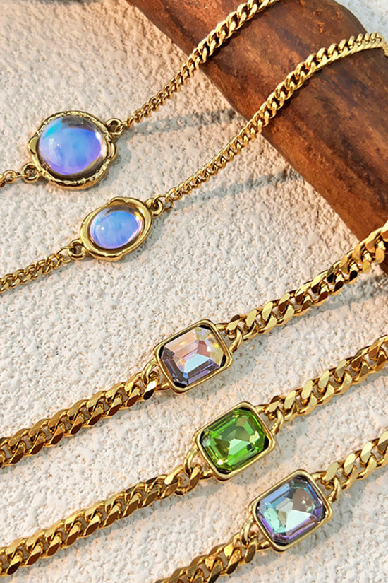 Radiant Stone Charm Bracelet