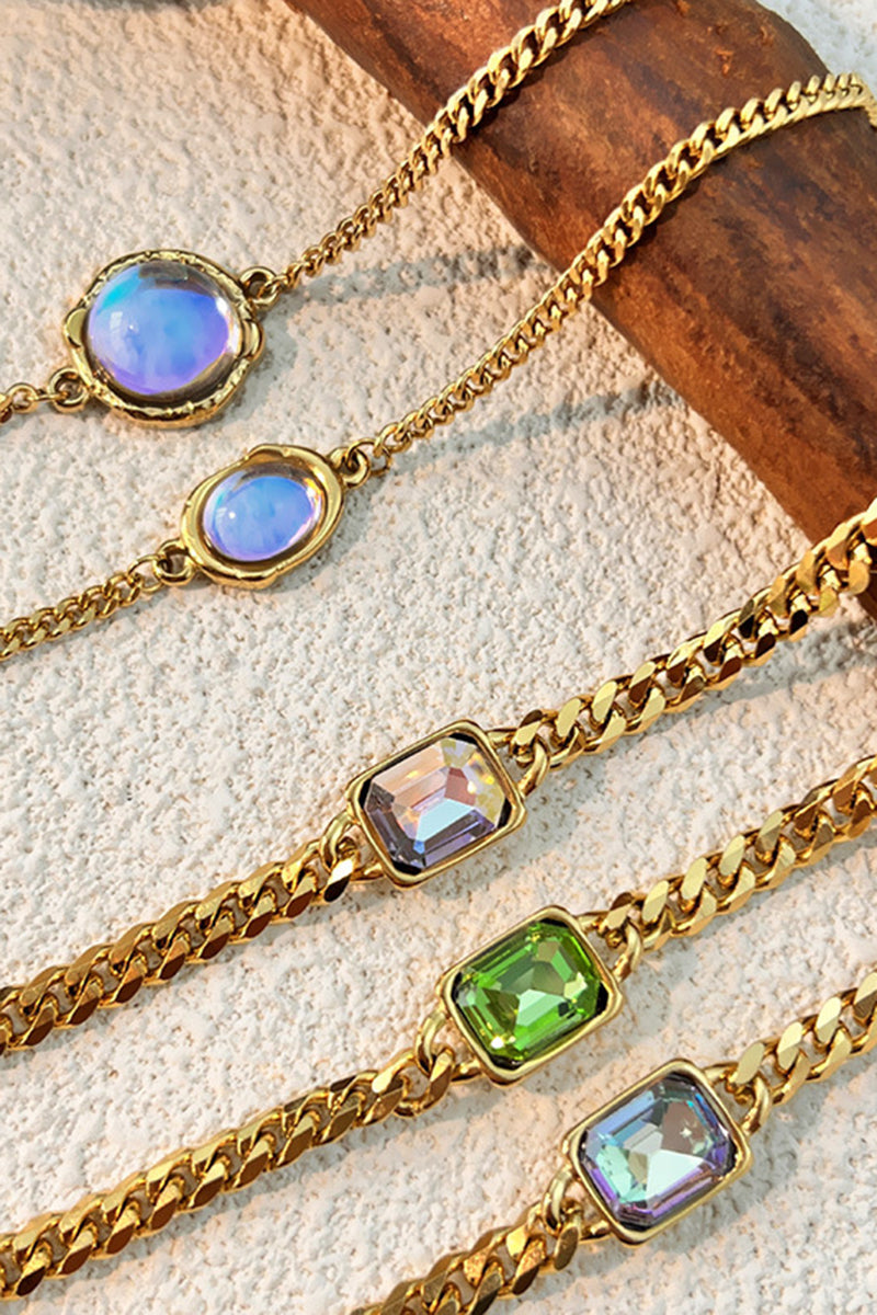 Radiant Stone Charm Bracelet