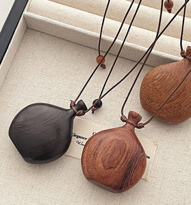 Elegant Wooden Pendant Necklace