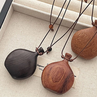 Elegant Wooden Pendant Necklace