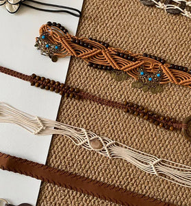 Bohemian Beaded Waist Tie Belt