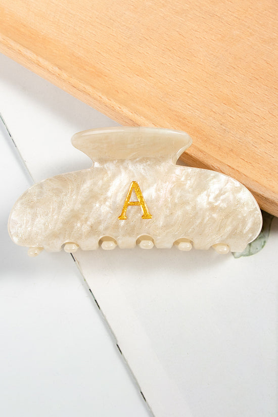 Elegant Monogram Hair Claw