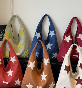 Star-Patterned Tote Bag