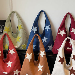 Star-Patterned Tote Bag