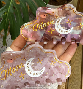 Moon and Stars Embellished Hair Claw