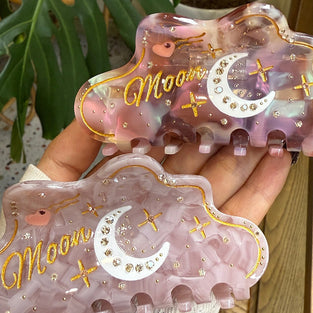 Moon and Stars Embellished Hair Claw