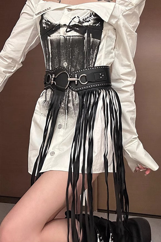 Fringe Studded Belt