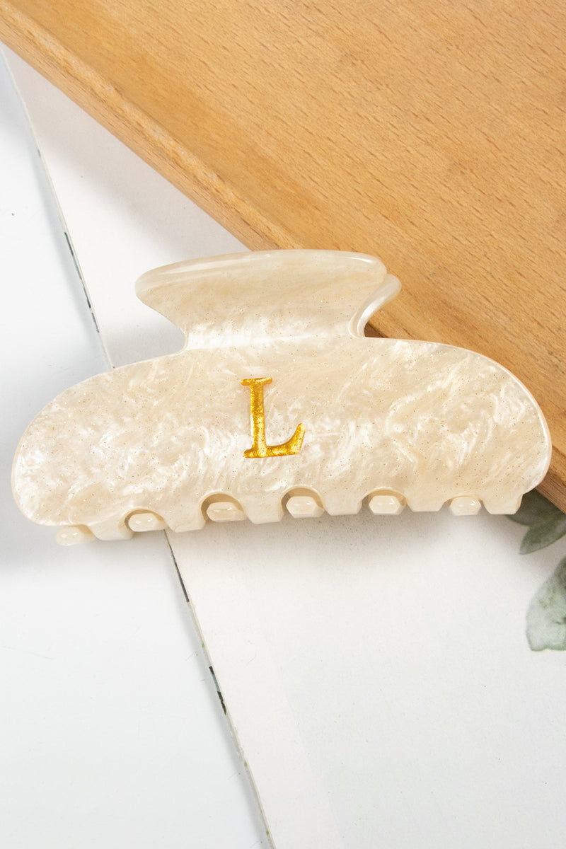 Elegant Monogram Hair Claw