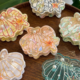 Sea Shell and Starfish Hair Clip