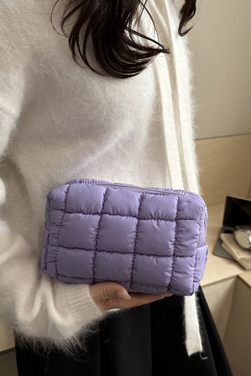 Quilted Compact Toiletry Bag