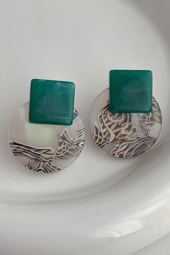 Geometric Art Deco Statement Earrings