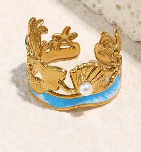 Nautical Charm Stainless Steel Ring