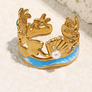 Nautical Charm Stainless Steel Ring