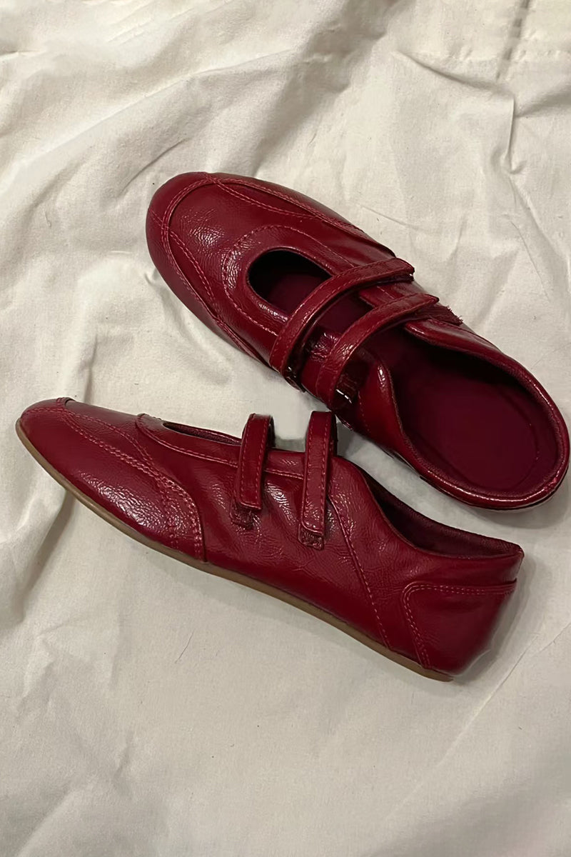 Contemporary Velcro Strap Flats