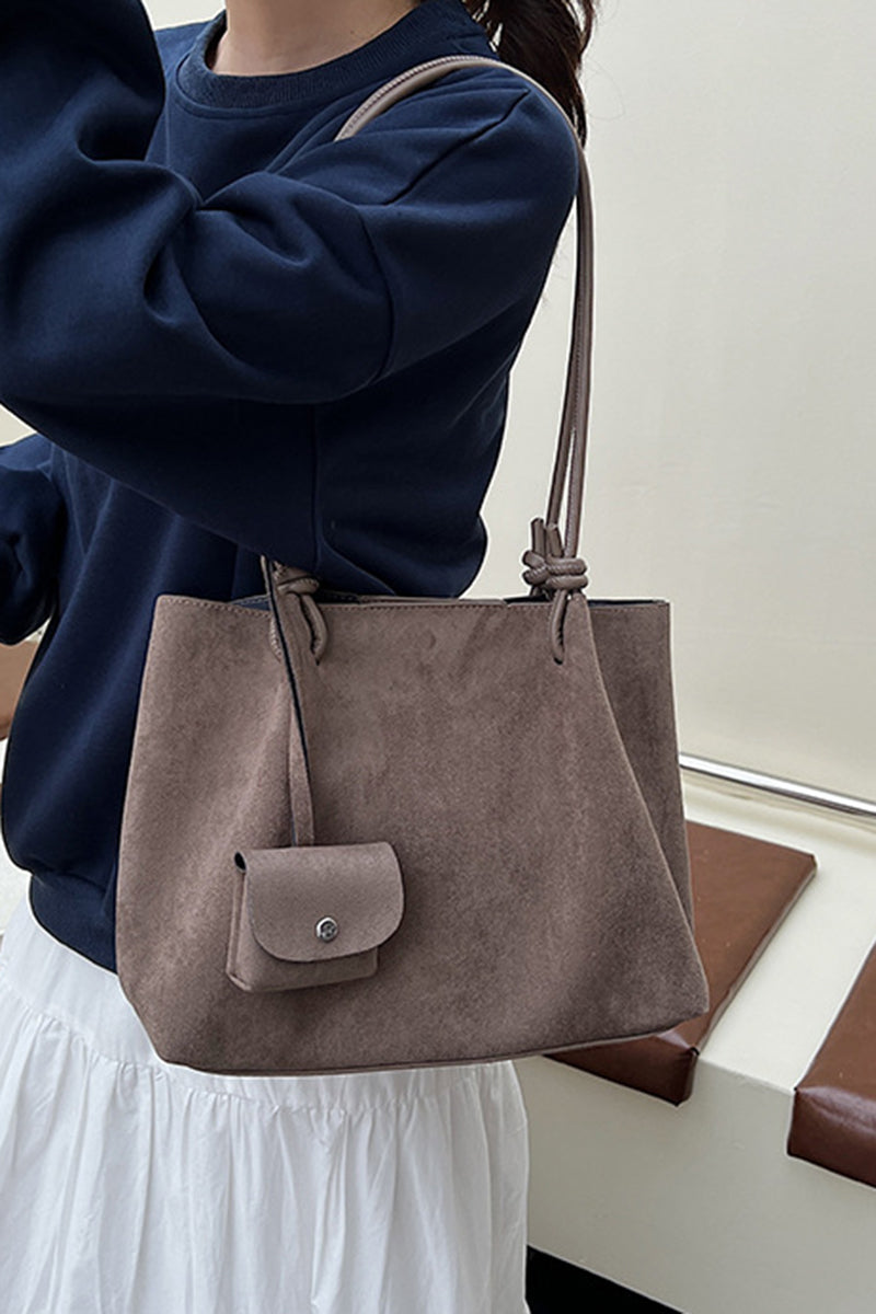 Elegant Tote with Stylish Handle Knots