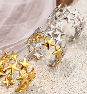 Starry Silver Stackable Ring