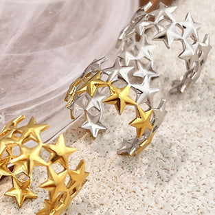 Starry Silver Stackable Ring