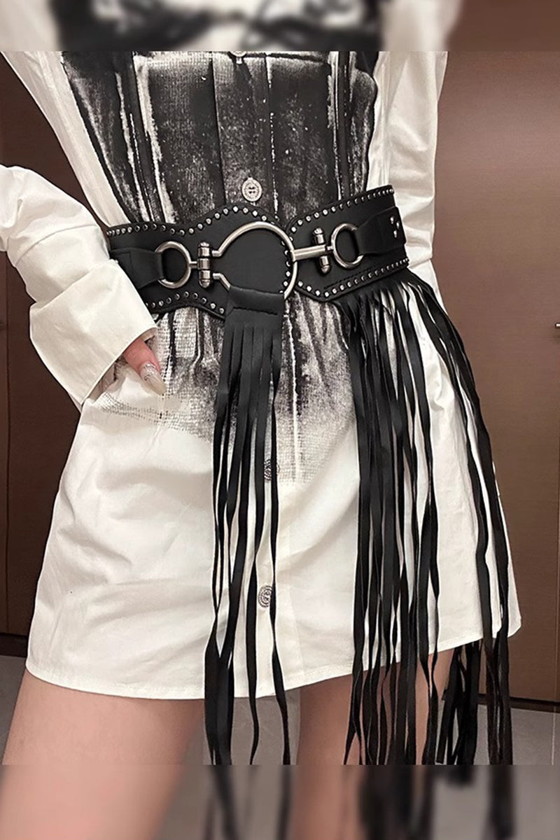 Fringe Studded Belt