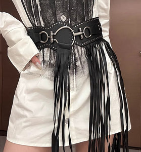 Fringe Studded Belt