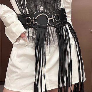Fringe Studded Belt