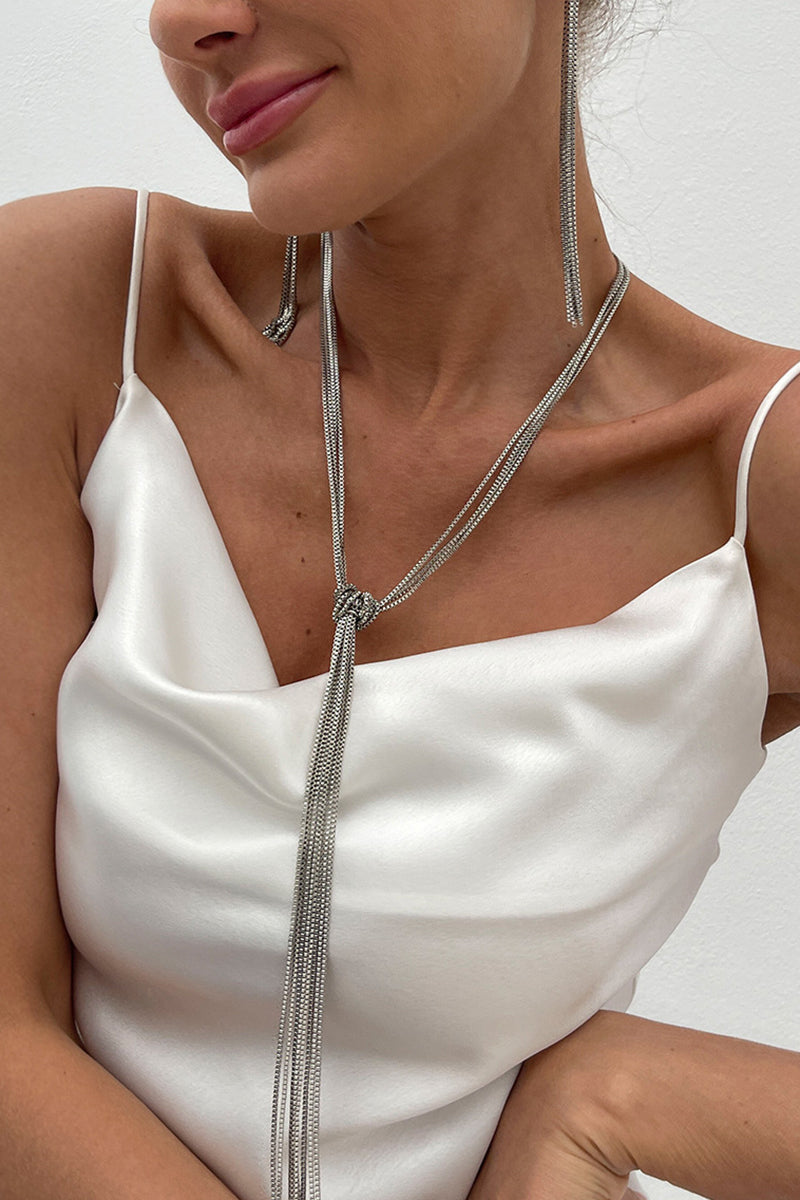 Elegant Tassel Drop Necklace