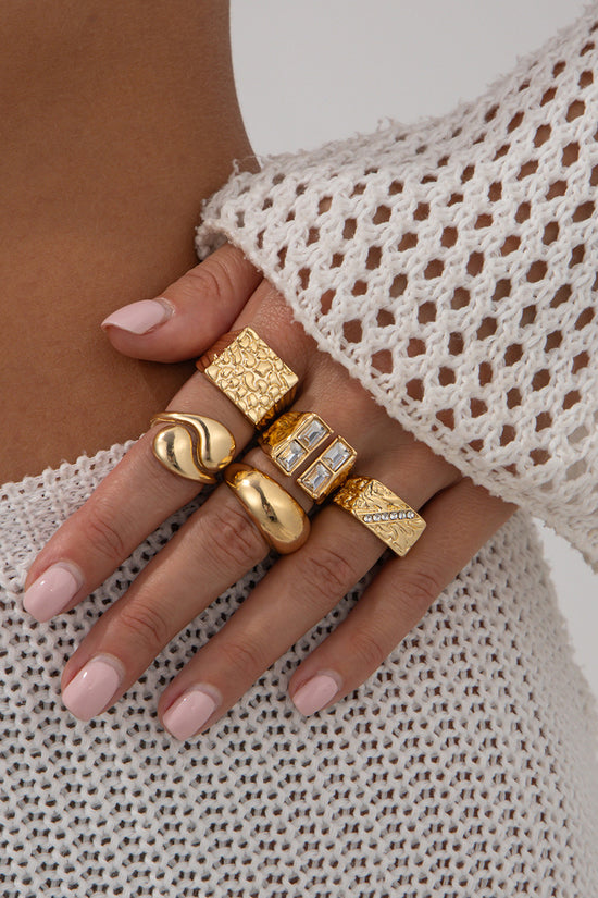 Elegant Gold and Gemstone Statement Rings
