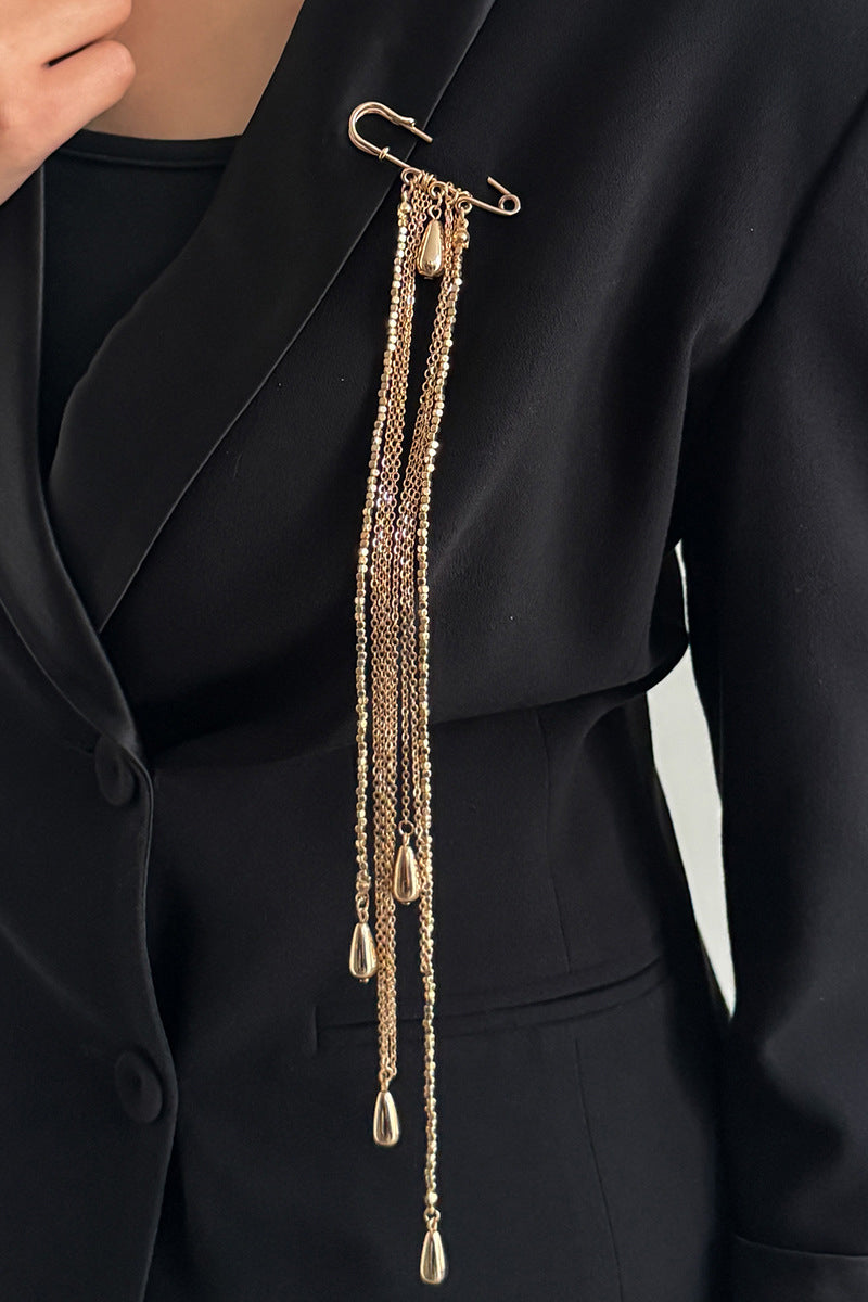Elegant Chain Drop Collar Accessory
