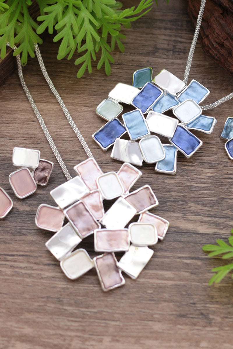 Geometric Cluster Necklace