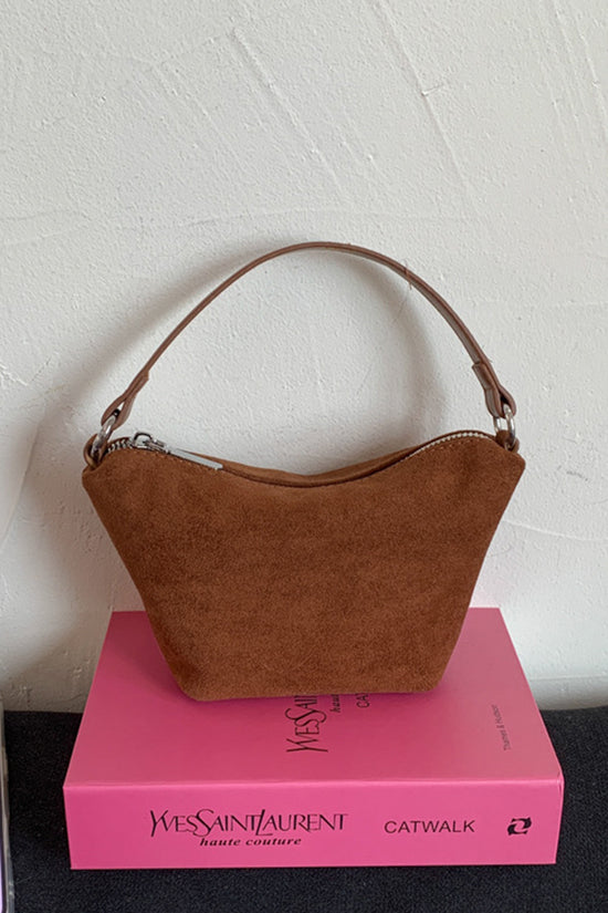 Chic Curved Handle Shoulder Bag