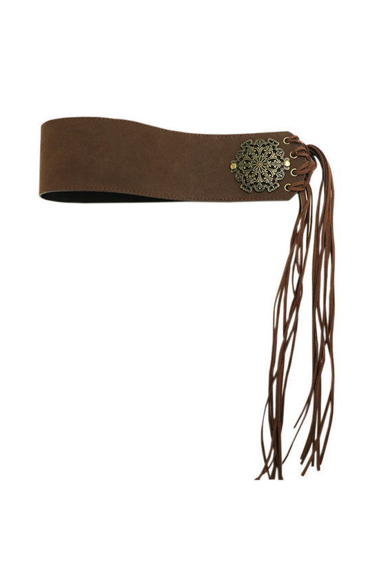 Ornate Lace-Up Waist Belt