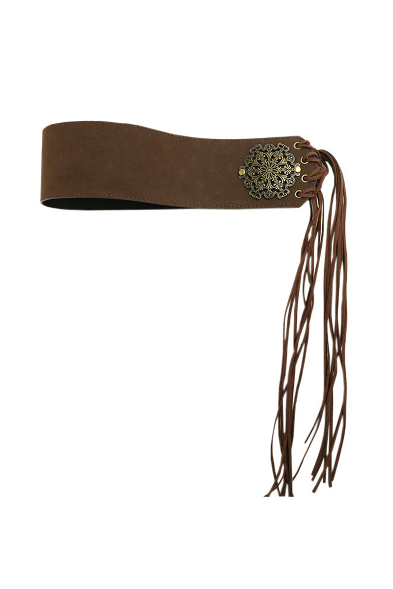 Ornate Lace-Up Waist Belt