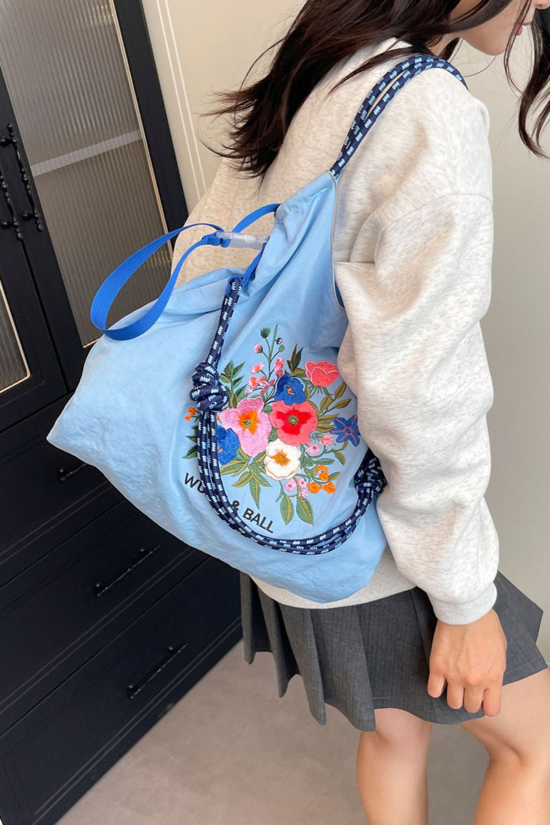 Floral Detail Tote Bag