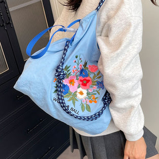 Floral Detail Tote Bag