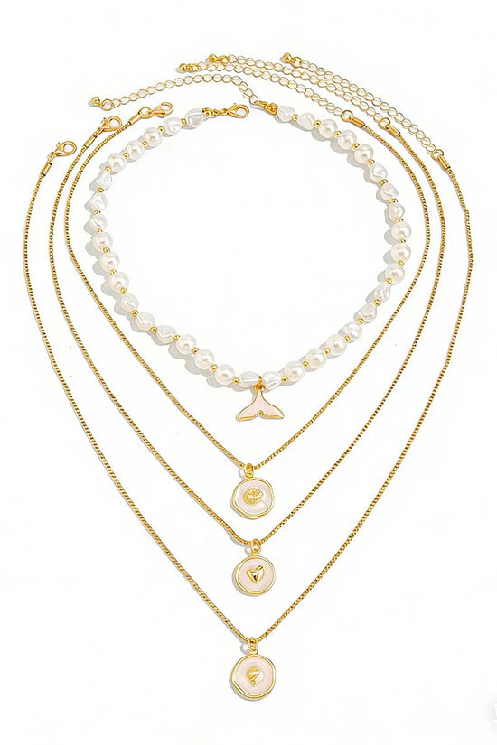 Ocean-Themed Gold Statement Necklace