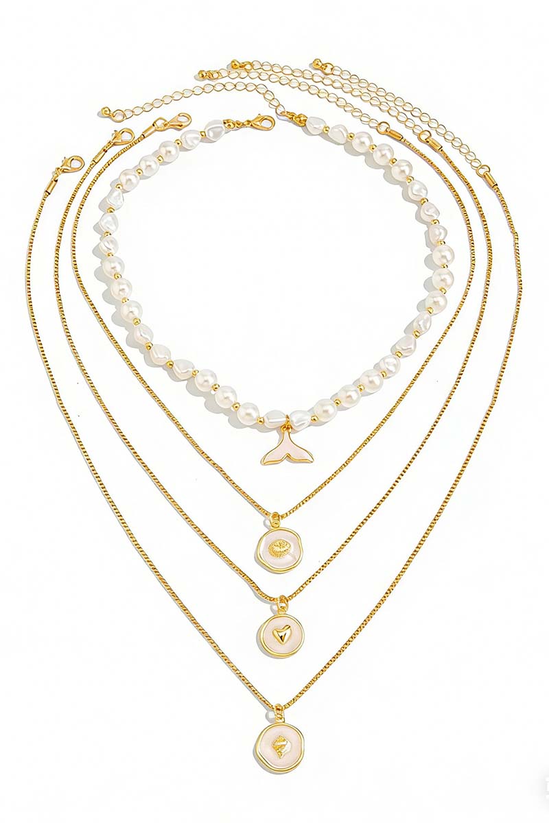 Ocean-Themed Gold Statement Necklace