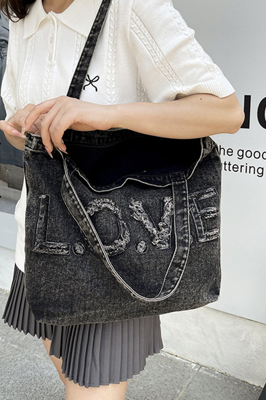 Denim LOVE Tote Bag