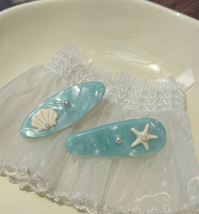 Shell and Pearl Hair Clip