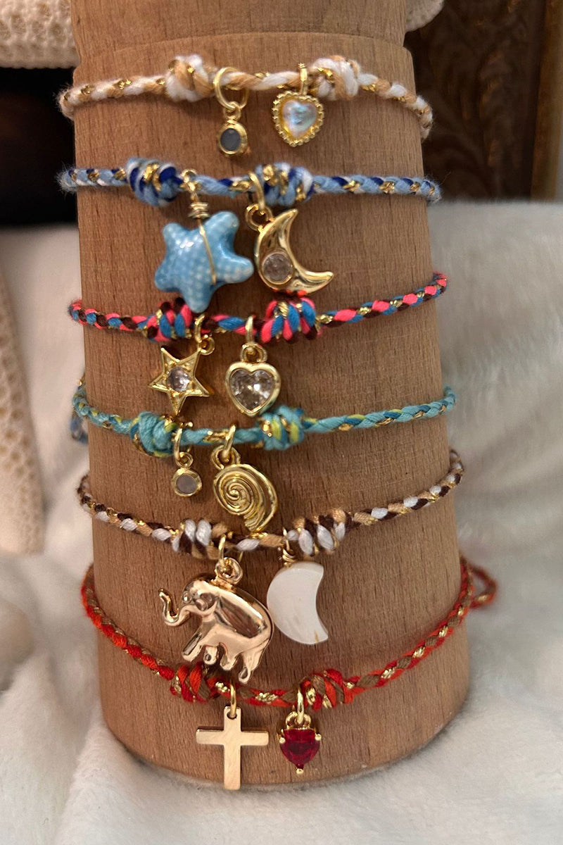 Heart and Cross Charm Bracelet