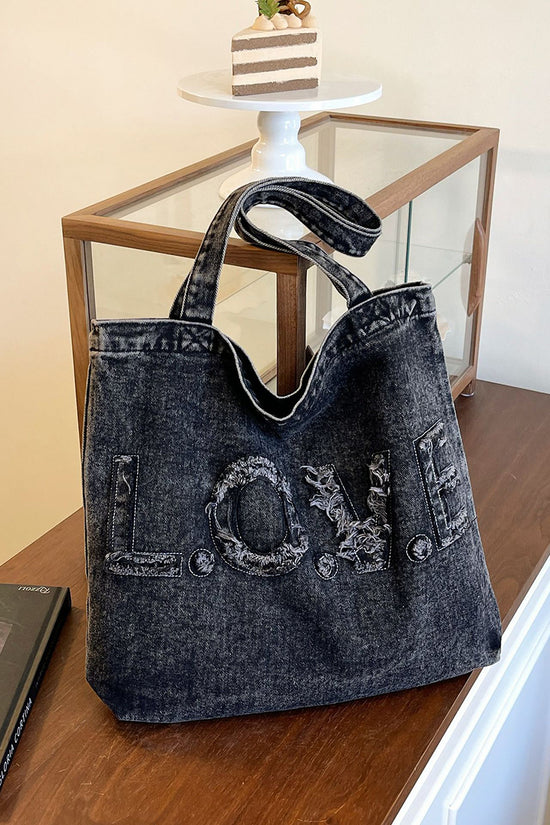 Denim LOVE Tote Bag