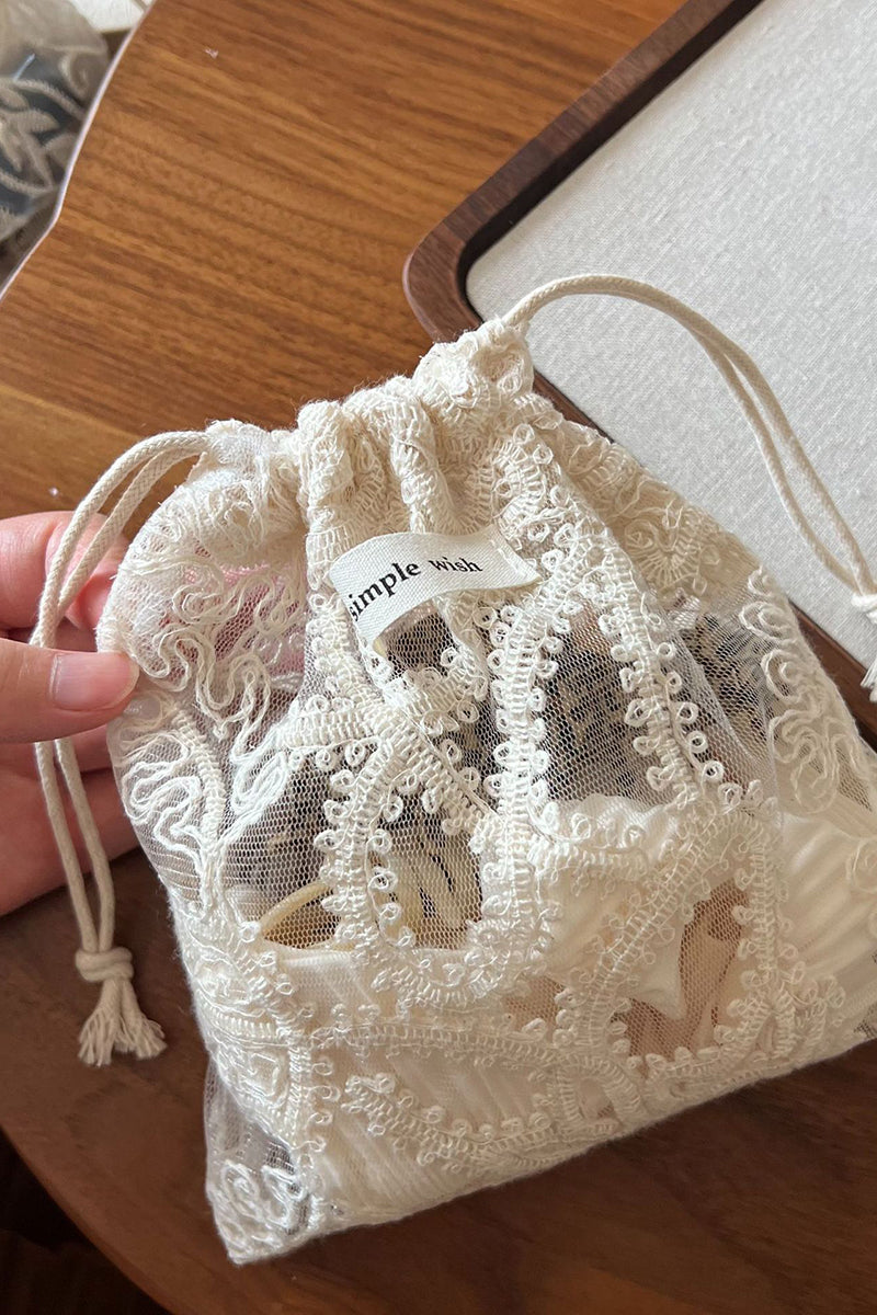Chic Floral Drawstring Pouch