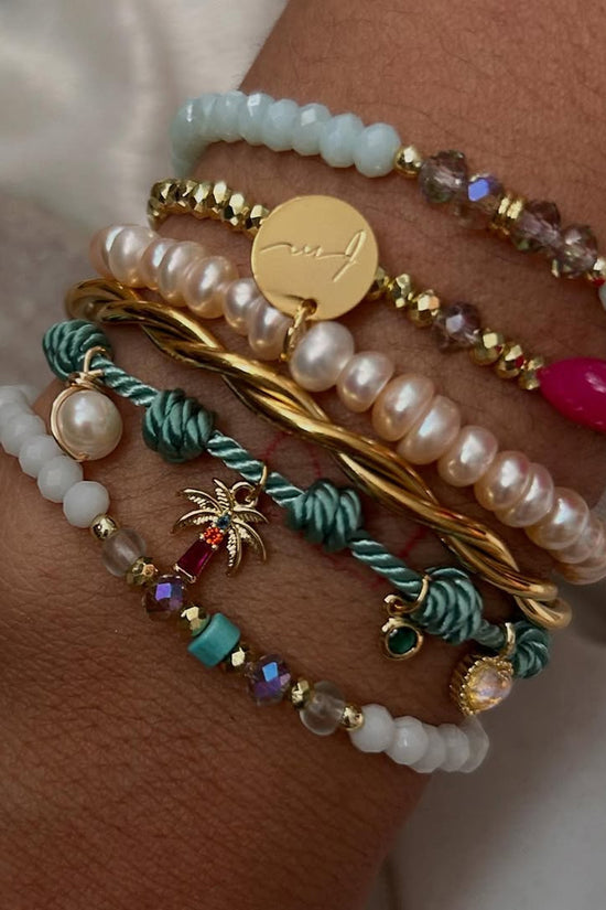 Heart and Cross Charm Bracelet