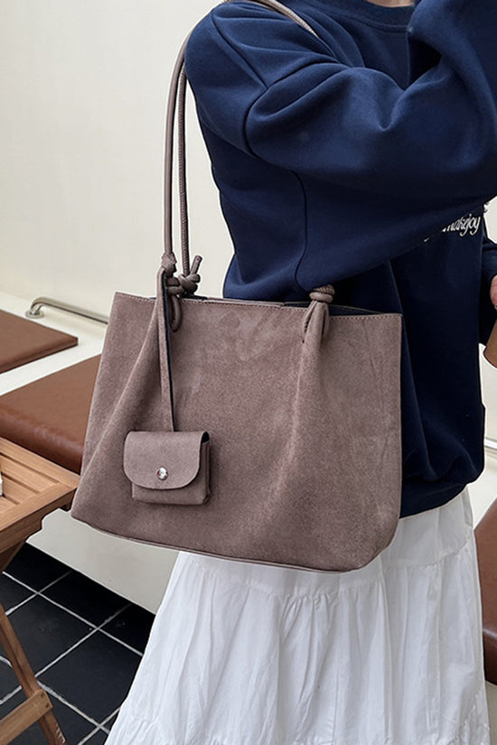 Elegant Tote with Stylish Handle Knots