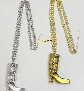Boot Pendant Chain Necklace